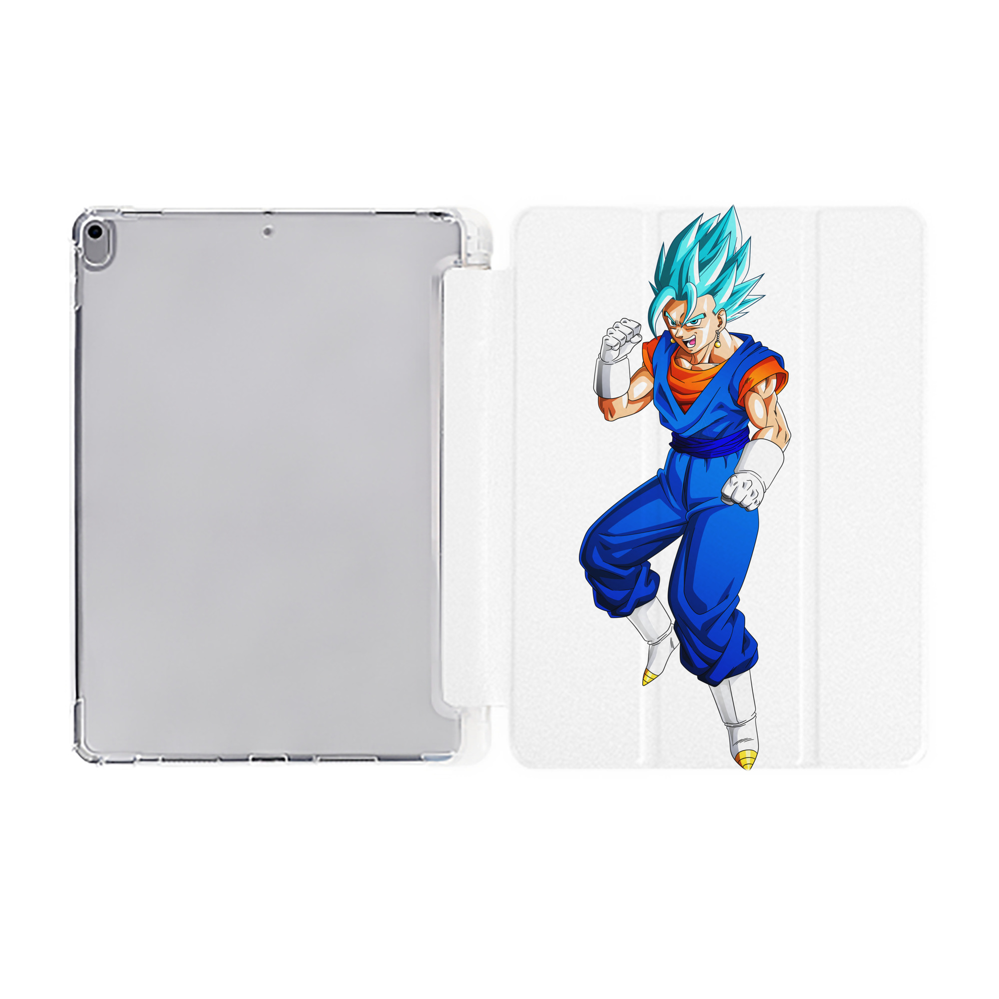（画像用） ドラゴンボール ベジット DRAGON BALL Vegetto IPad ケース ペン収納付き 三つ折りスタンド PUレザー×シリコン 対応機種9.5/10.5/10.9インチ